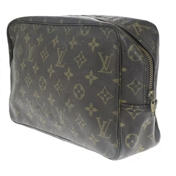 LOUIS VUITTON Trousse Toilette 28 Clutch Hand Bag Monogram Brown - Picture 4 of 14